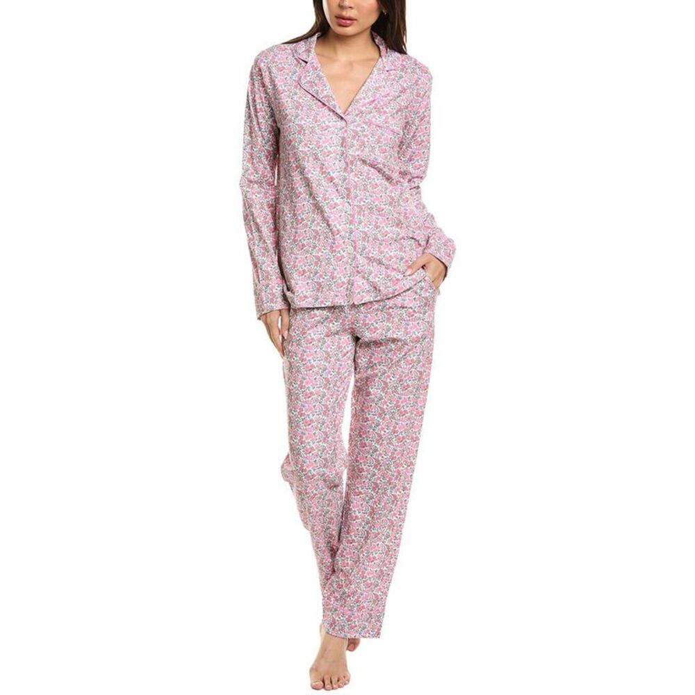 Petite Plume Womens  2Pc Pima Pajama Set, Gray